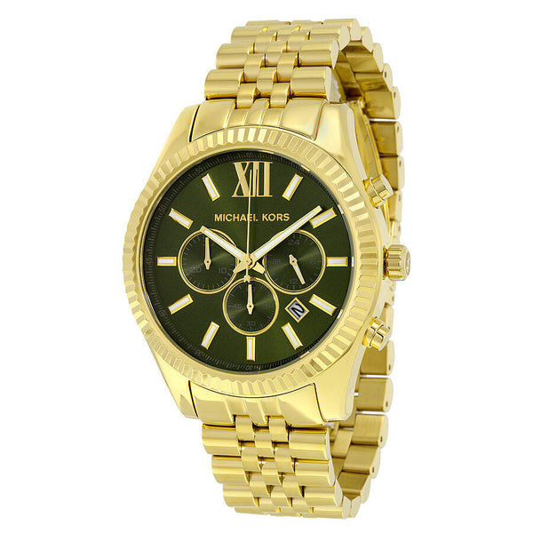 Michael Kors Lexington Chronograph Green Dial Men's Watch #MK8446 - The Watches Men & CO