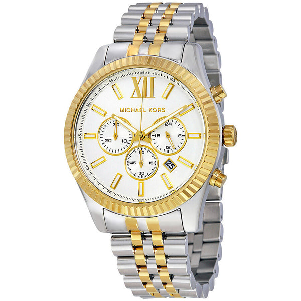 Michael Kors Lexington Chronograph White Dial Men s Watch MK8344