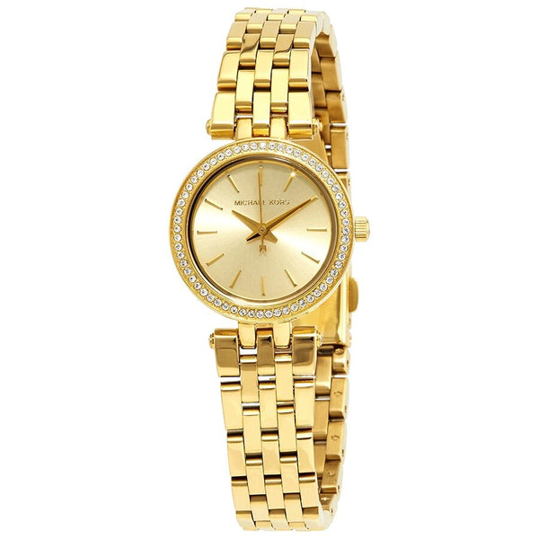 Michael Kors Mini Darci Champagne Dial Gold-tone Ladies Watch #MK3295 - The Watches Men & CO