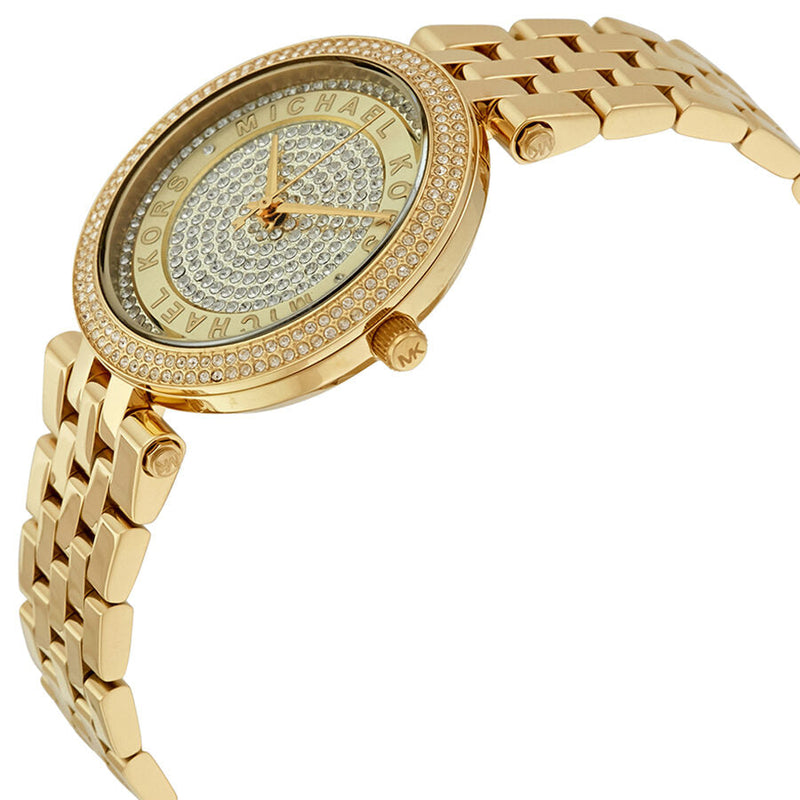 Michael Kors Mini Darci Gold Crystal Pave Dial Ladies Watch MK3445 - The Watches Men & CO #2