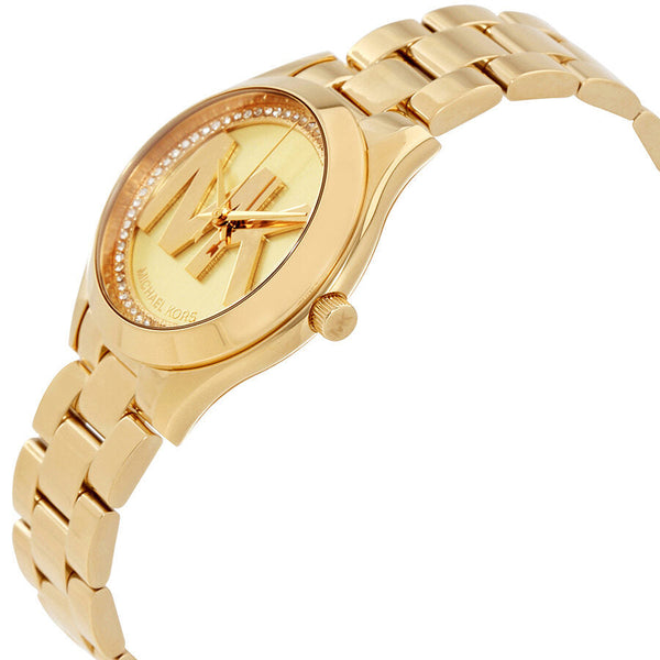 Michael Kors Mini Slim Runway Ladies Gold Tone Watch MK3477 - The Watches Men & CO #2
