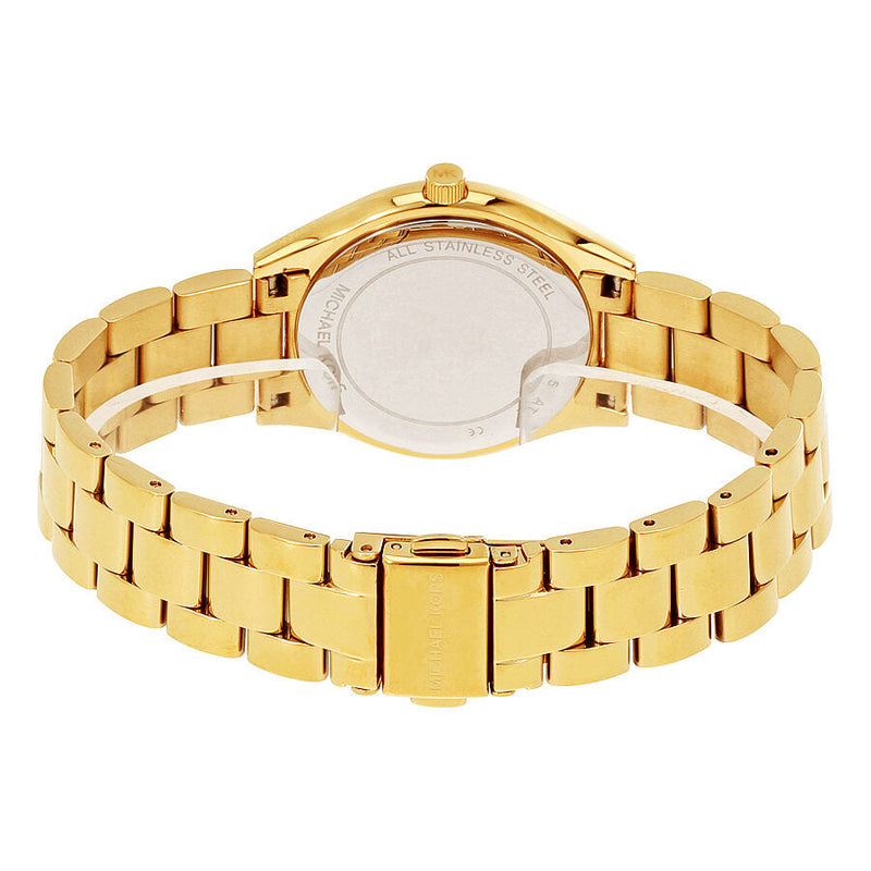 Michael Kors Mini Slim Runway Ladies Gold Tone Watch MK3477 - The Watches Men & CO #3