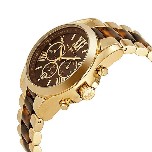 Michael Kors Bradshaw Chronograph Chocolate Gold Watch MK5696 - The Watches Men & CO #2