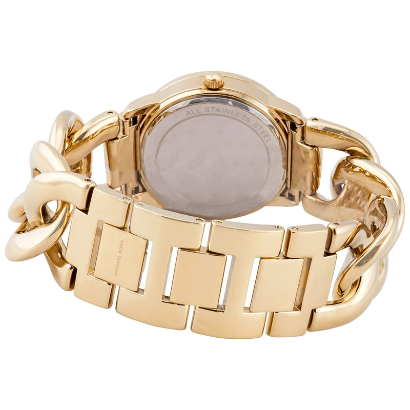 Michael Kors Nini Crystal Gold Dial Chain Link Ladies Watch MK3235 - The Watches Men & CO #3