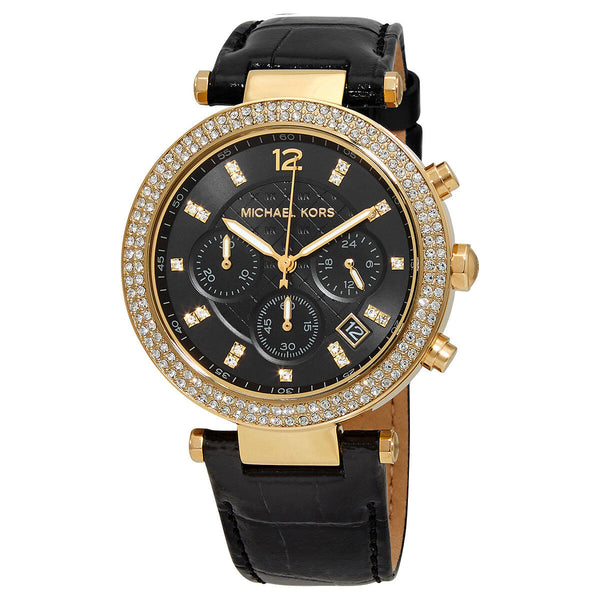 Michael Kors Parker Chronograph Quartz Crystal Black Dial Ladies Watch MK6984 - The Watches Men & CO
