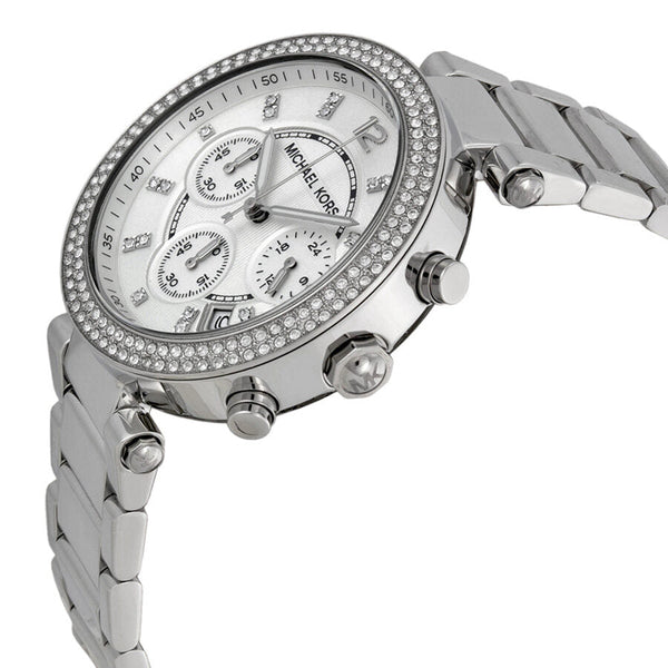 Michael Kors Parker Chronograph Silver Dial Ladies Watch #MK5353 - The Watches Men & CO #2