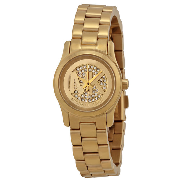 Michael Kors Petite Runway Champagne Dial Gold-tone Ladies Watch MK3304 - The Watches Men & CO