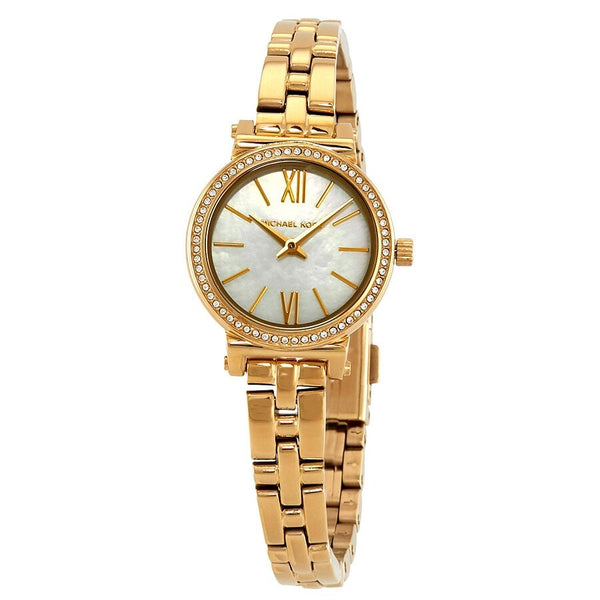Michael Kors Petite Sofie Crystal Mother of Pearl Dial Ladies Watch MK3833 - The Watches Men & CO
