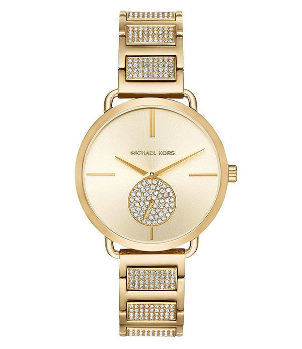 Michael Kors Portia Pave Gold Dial Ladies Watch MK3852 - The Watches Men & CO