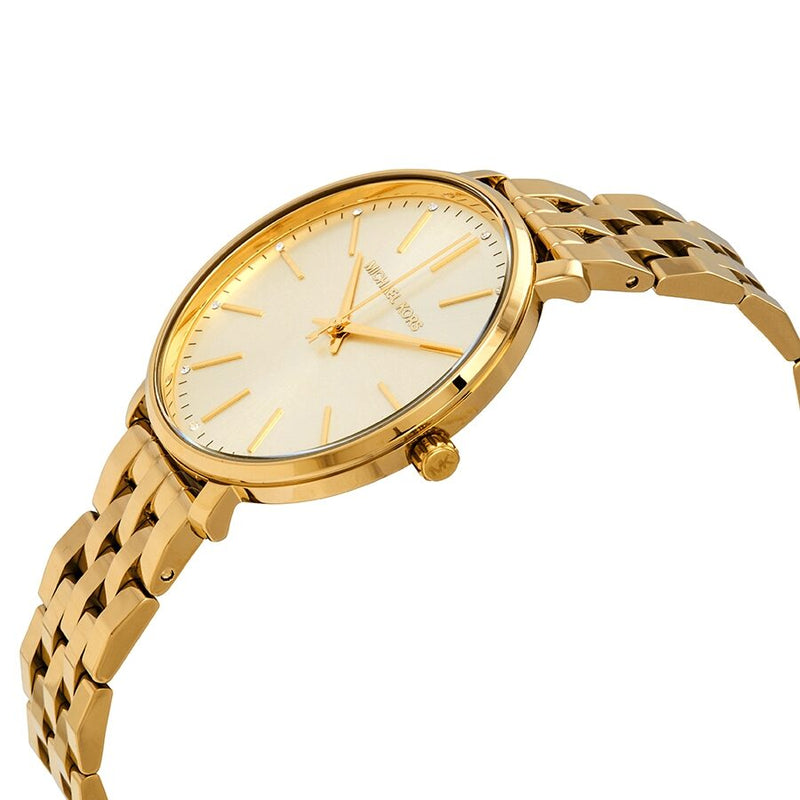 Michael Kors Pyper Crystal Yellow Gold-tone Dial Ladies Watch MK3898 - The Watches Men & CO #2