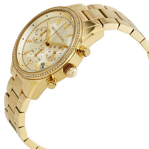 Michael Kors Ritz Chronograph Gold Dial Ladies Watch MK6356 - The Watches Men & CO #2