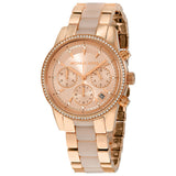 Michael Kors Ritz Quartz Chronograph Rose Dial Ladies Watch MK6307 - The Watches Men & CO