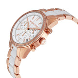 Michael Kors Ritz Quartz Chronograph White Dial Ladies Watch MK6324 - The Watches Men & CO #2