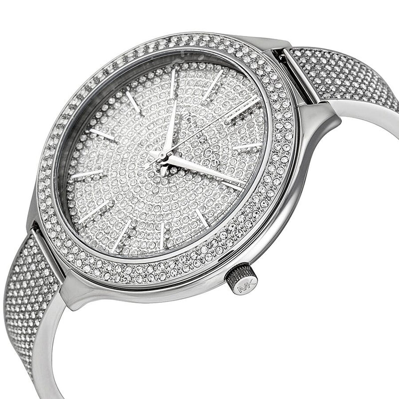 Michael Kors Runway Crystal Pave Dial Stainless Steel Ladies Watch MK3250 - The Watches Men & CO #2