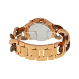 Michael Kors Runway Rose Gold-tone Tortoise Twist Chain Link Ladies Watch MK4269 - The Watches Men & CO #3