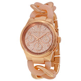 Michael Kors Runway Twist Rose Dial Rose Gold-tone Ladies Watch MK4283 - The Watches Men & CO