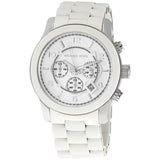 Michael Kors Runway White Chrono Unisex Watch MK8108 - The Watches Men & CO