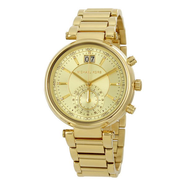 Michael Kors Sawyer Gold Dial Ladies Watch MK6362 - The Watches Men & CO