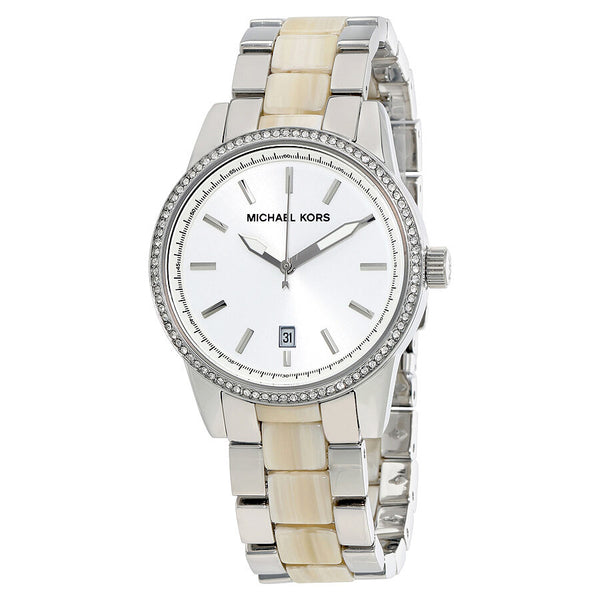 Michael Kors Silver Dial Steel and Acrylic Ladies Watch MK6371 - The Watches Men & CO