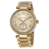 Michael Kors Skylar Champagne Dial Gold-tone Ladies Watch MK5867 - The Watches Men & CO