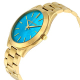 Michael Kors Slim Runway Blue Mother of Pearl Dial Ladies Watch MK3492 - The Watches Men & CO #2