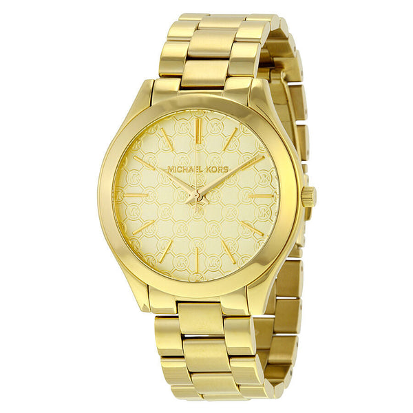 Michael Kors Slim Runway Champagne Dial Ladies Watch #MK3335 - The Watches Men & CO