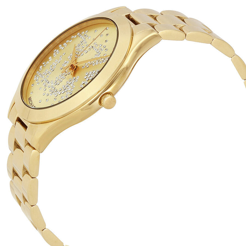 Michael Kors Slim Runway Gold Dial Ladies Watch MK3590 - The Watches Men & CO #2