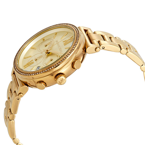Michael Kors Sofie Chronograph Crystal Gold Dial Ladies Watch MK6559 - The Watches Men & CO #2