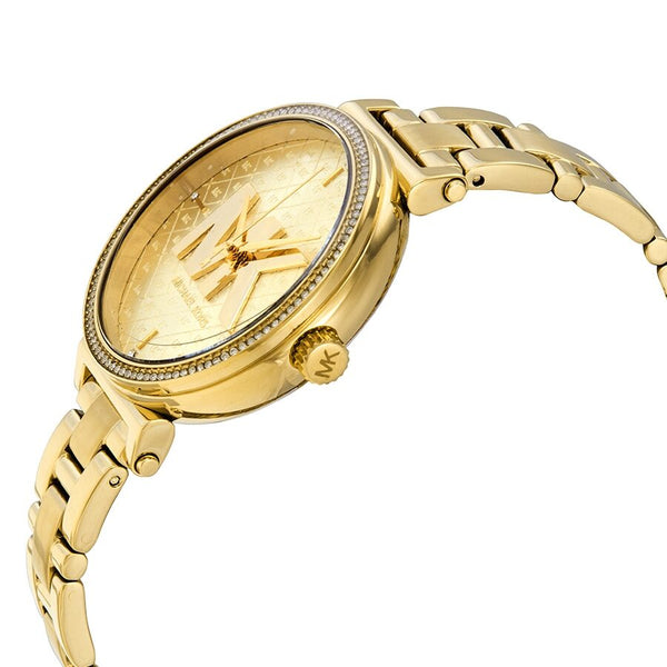 Michael Kors Sofie Quartz Crystal Gold Dial Ladies Watch MK4334 - The Watches Men & CO #2