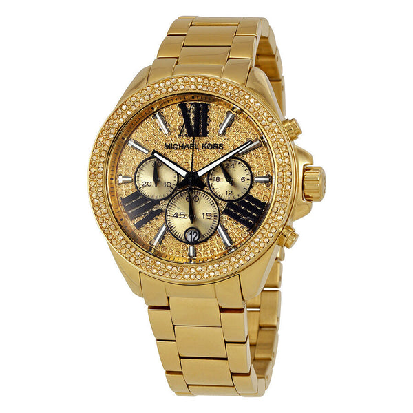 Michael Kors Wren Chronograph Crystal Pave Dial Ladies Watch MK6095 - The Watches Men & CO