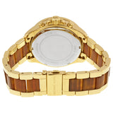 Michael Kors Wren Crystal Pave Dial Chronograph Gold-Tone and Amber Tortoise Acetate Ladies Watch MK6294 - The Watches Men & CO #3