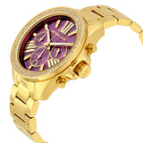 Michael Kors Wren Fuchsia Crystal Pave Gold-tone Stainless Steel Ladies Watch MK6290 - The Watches Men & CO #2