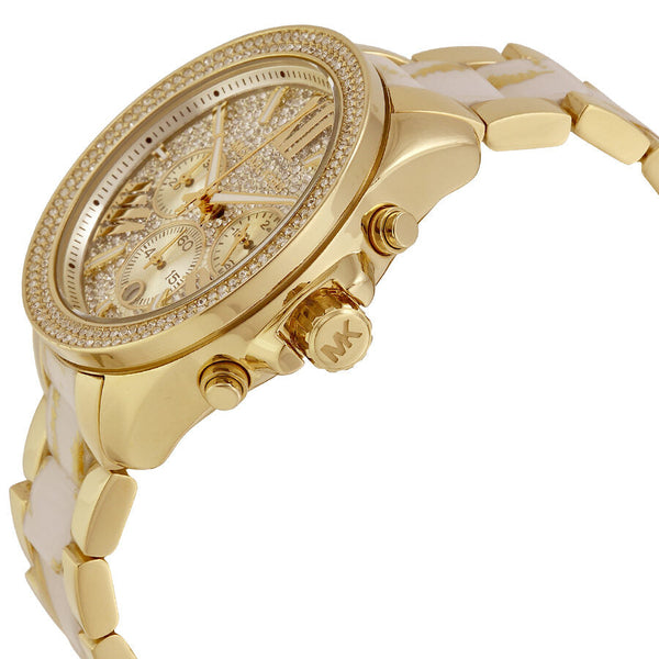 Michael Kors Wren White Zebra Diamond Dial Ladies Quartz Watch MK6157 - The Watches Men & CO #2