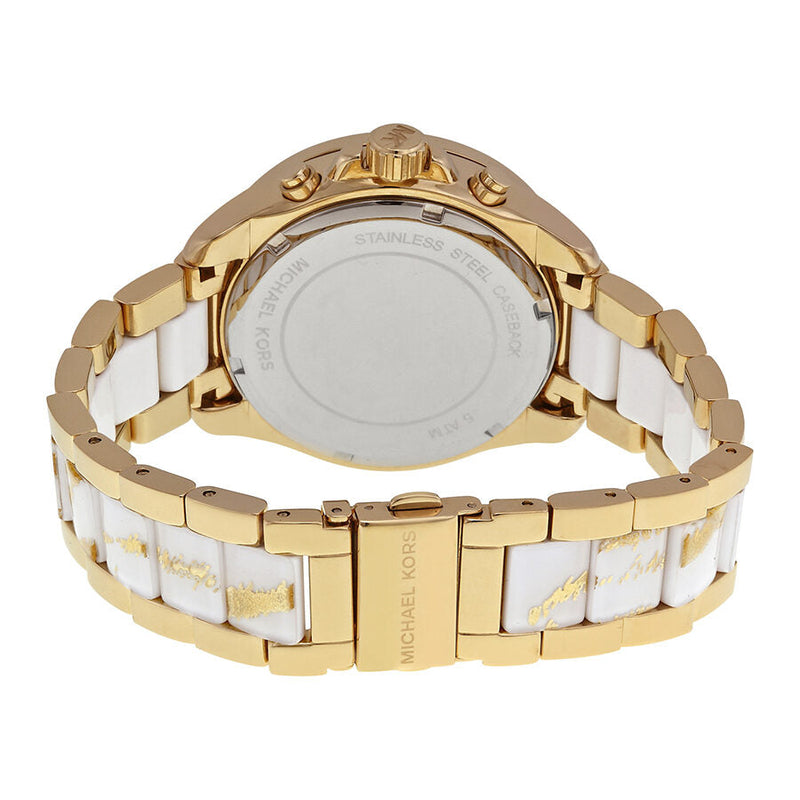 Michael Kors Wren White Zebra Diamond Dial Ladies Quartz Watch MK6157 - The Watches Men & CO #3