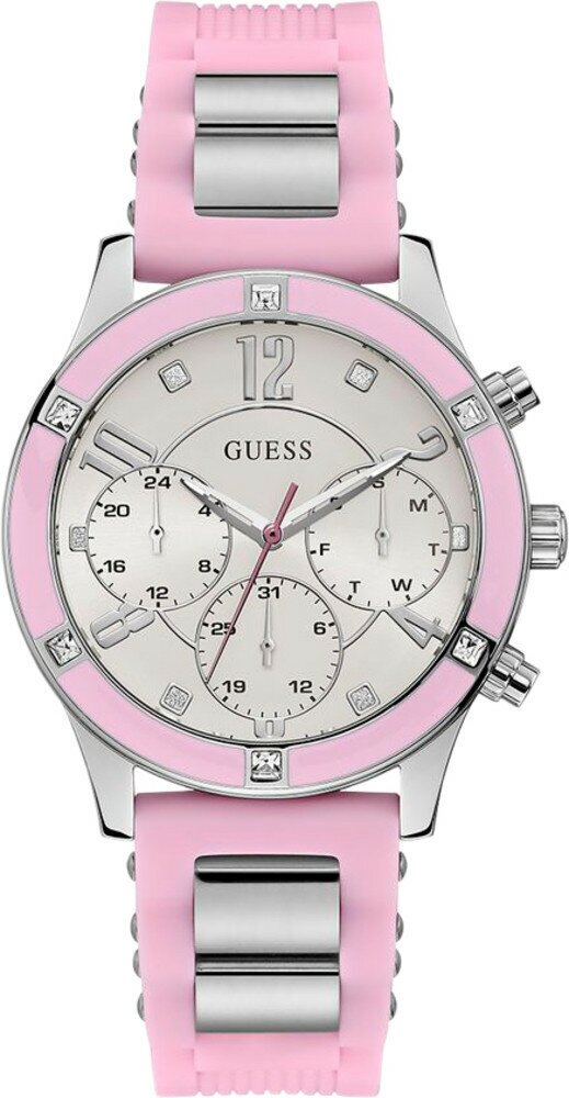 Guess Breeze Pink Silicone Band Women's Watch W1234L2