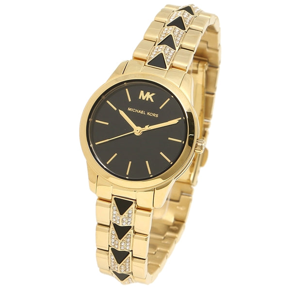 Michael Kors Runway Mercer Quartz Black Dial Ladies Watch MK6672