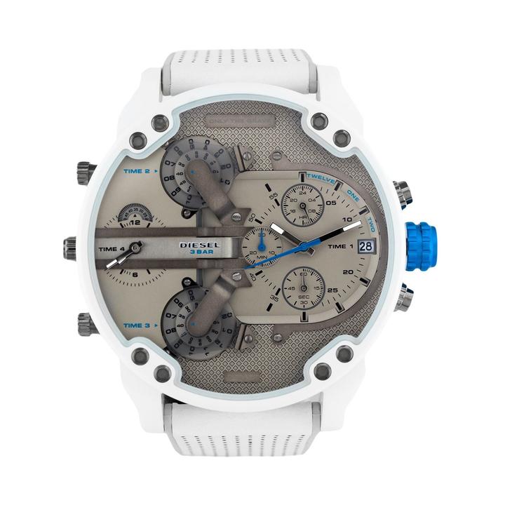 Diesel Mr. Daddy 2.0 Chrono White and Gray Men's Watch #DZ7419 - The Watches Men & CO