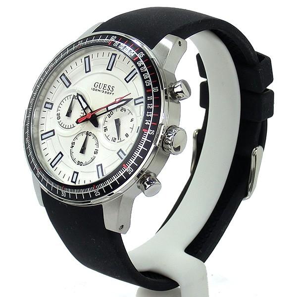 Guess Men's White Dial Silicone Band Men's Watch W0802G1 - The Watches Men & CO #3
