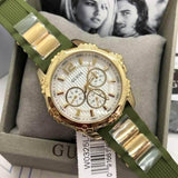 Guess Army Green Silicon Strap Women's Watch W0325L5