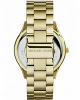 Michael Kors Slim Runway Green ️dial Gold Tone Ladies Watch#MK3435 - The Watches Men & CO #3