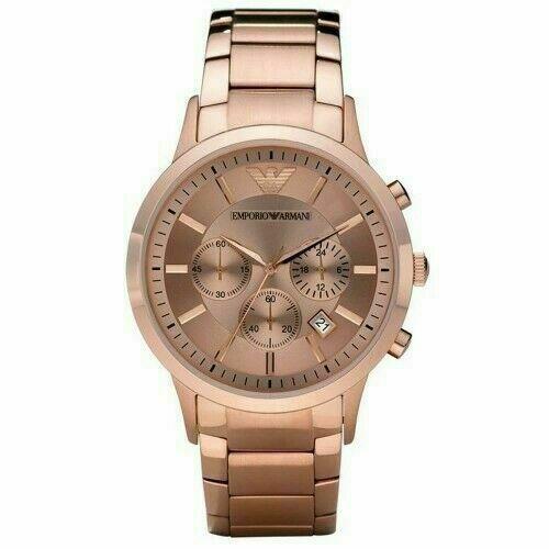 Emporio Armani Classic Rose Gold Chronograph Men's Watch#AR2452 - The Watches Men & CO