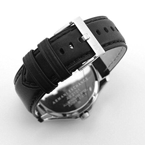 Armani Exchange Whitman Black Dial Black Leather Men's Watch AX2101