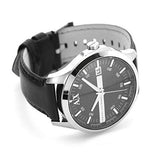 Armani Exchange Whitman Black Dial Black Leather Men's Watch AX2101