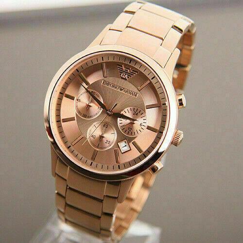 Emporio Armani Classic Rose Gold Chronograph Men's Watch#AR2452 - The Watches Men & CO #2