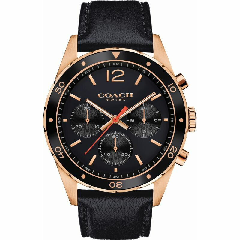 Coach Sullivan Black Strap Chronograph Men's Watch  14602087 - The Watches Men & CO