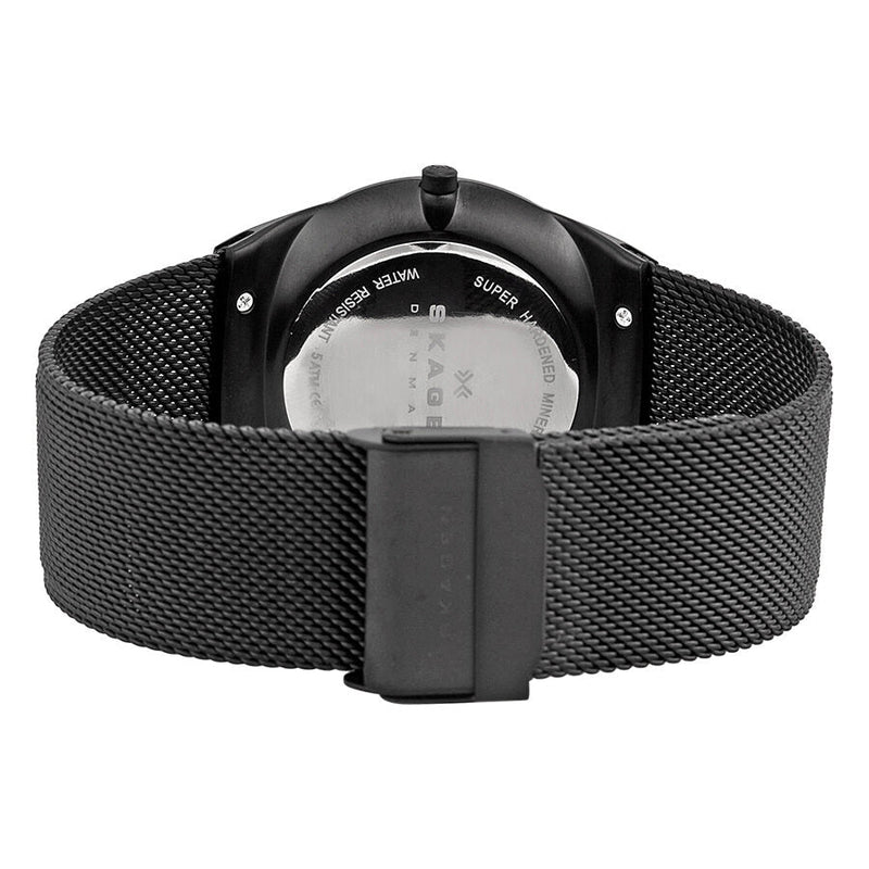 Skagen Aktiv Black Dial Black PVD Mesh Men's Watch #SKW6006 - The Watches Men & CO #3