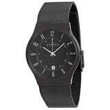 Skagen Black Dial Titanium Stainless Steel Mesh Men's Watch 233XLTMB - The Watches Men & CO