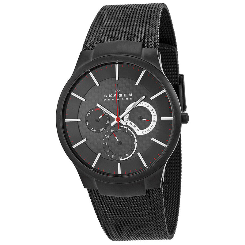 Skagen Black Titanium Multifunction Men's Watch 809XLTBB - The Watches Men & CO