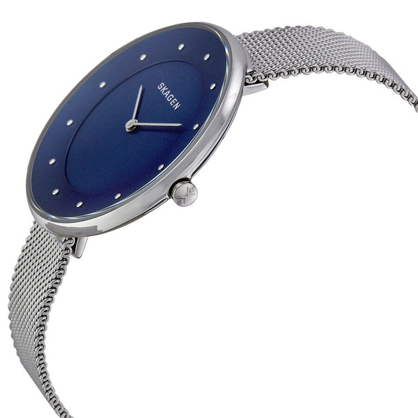 Skagen Blue Dial Stainless Steel Mesh Ladies Watch SKW2293 - The Watches Men & CO #2