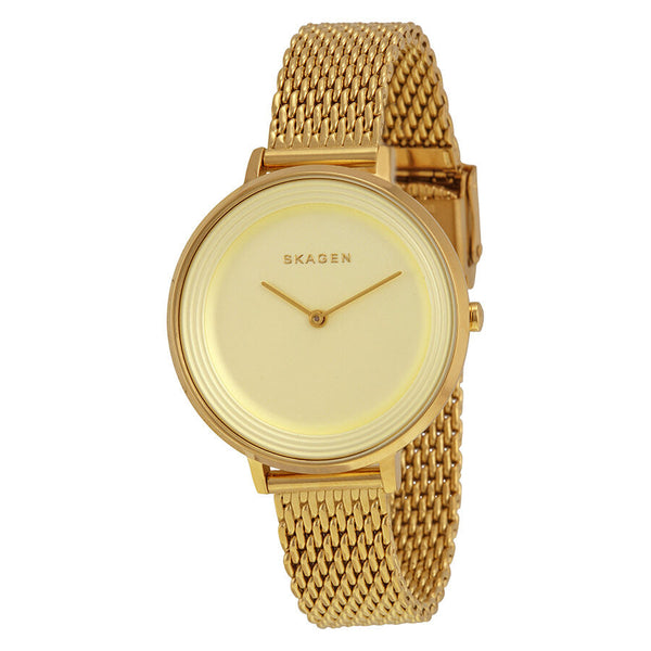 Skagen Ditte Gold-Tone Stainless Steel Mesh Bracelet Ladies Watch SKW2333 - The Watches Men & CO